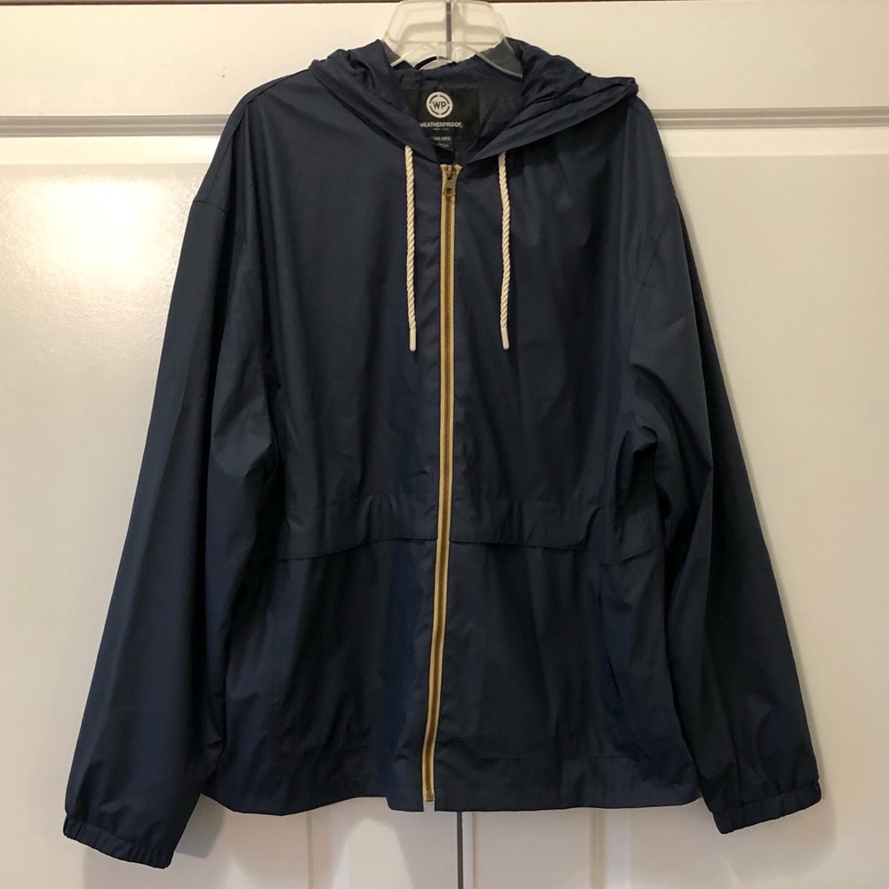 NWOT WEATHERPROOF MENS WINDBREAKER JACKET SIZE XXL DARK NAVY